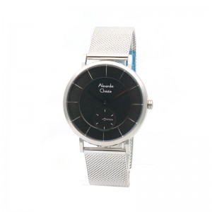 Alexandre Christie AC 8586 Silver Black Man MSBSSBA